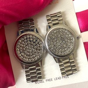 Watch design earrings